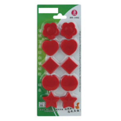 Whiteboard Magnets (x10) Assorted Red Shapes