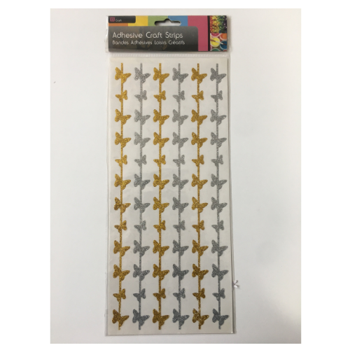 Stickers - Butterfly Adhesive Strips (Silver and Gold Sets)