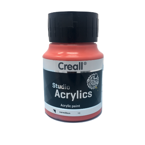 Paint - Acrylic - Acrylic Paint - 500ml (Big) - Professional - Vermillion (Creall)