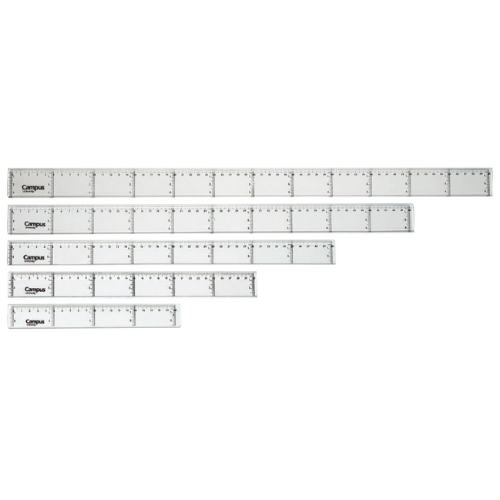 Ruler - Plastic Transparent (30 cms) (Campus)