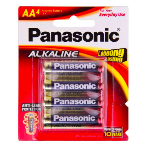 Batteries - AA - Panasonic Alkaline (Pack of 4)