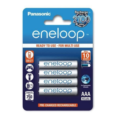 Batteries -  Panasonic Eneloop AAA rechargeable - 750mAh