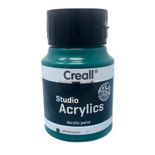 Paint - Acrylic - Paints - Acrylic - Acrylic Paint - 500ml (Big) - Professional - Phtalo Green (Creall)