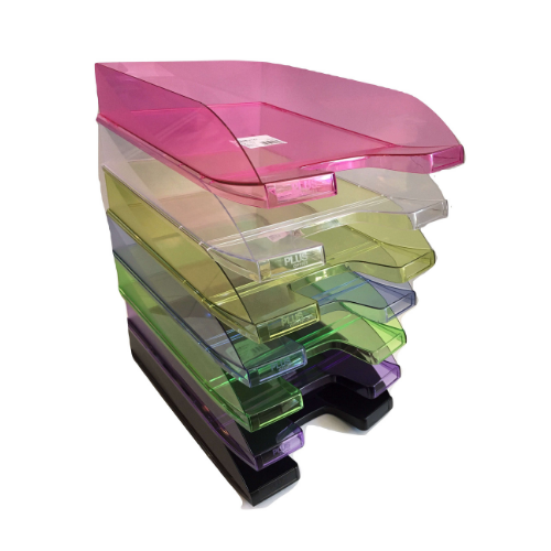 Trays - Desk Trays Stackable (Plastic) (Various Colours)