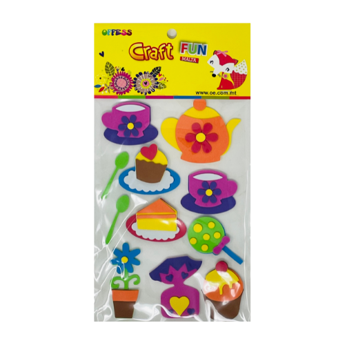 Stickers - Self-Adhesive with Foam (Tea Party)