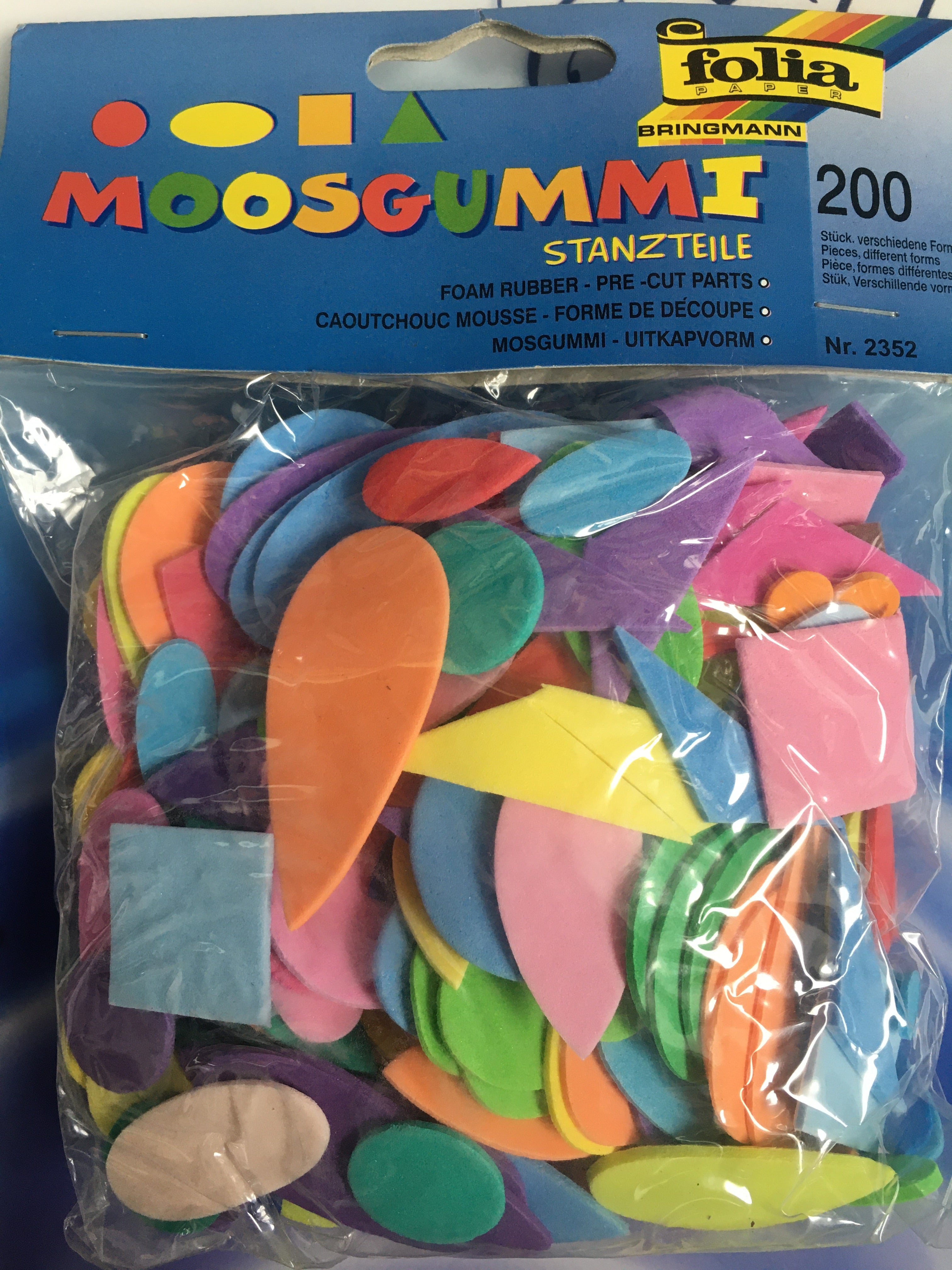 Crafts - Foam Rubber Shapes - Moosgummi (Packet of 200)