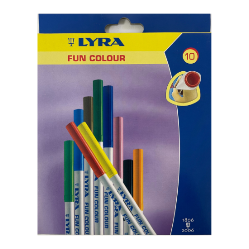 Marker Pens - Fibre Tipped Pens (Medium) x10 (Lyra)