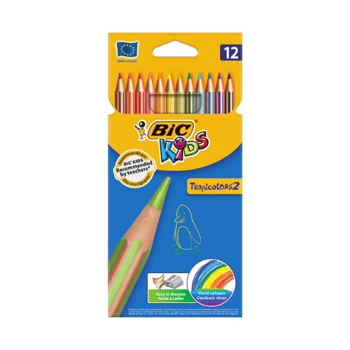 Pencils - Coloured - BIC - High Quality Coloured Pencil Set x12