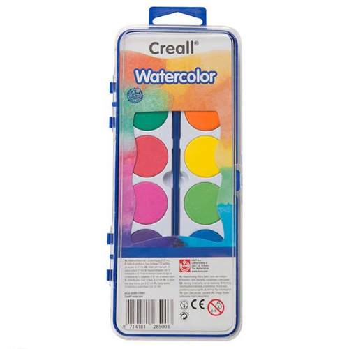 Paint - Water Colours - High Quality Water Colour Set with Paintbrush - Creall