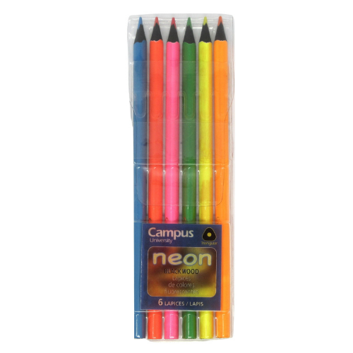 Pencils - Coloured - Fluorescent Pencils (Set of 6) (Campus Neon)