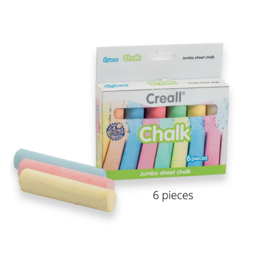 Chalk - Jumbo Street Chalk - Set of 6 colours (Creall)