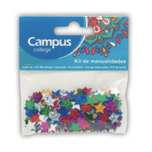 Crafts Campus - Stars Coloured - (Packet of 14g)