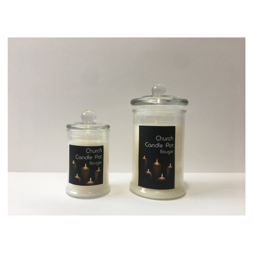 Candles in Glass Pot (2 sizes)