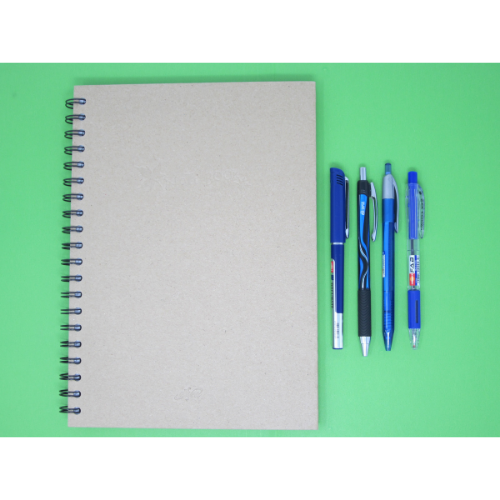 SPECIAL OFFER - Recycled Paper Notebook (270 x 190mm)  with 4 Ball Point Pens