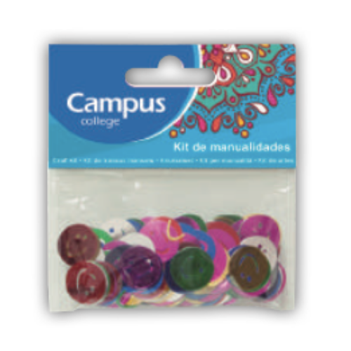 Crafts Campus - Smileys Confetti Coloured - 8mm (Packet of 14g)
