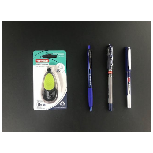 What type of pens write best on correction tape? (gel pens vs. ballpoint  vs. marker pens)