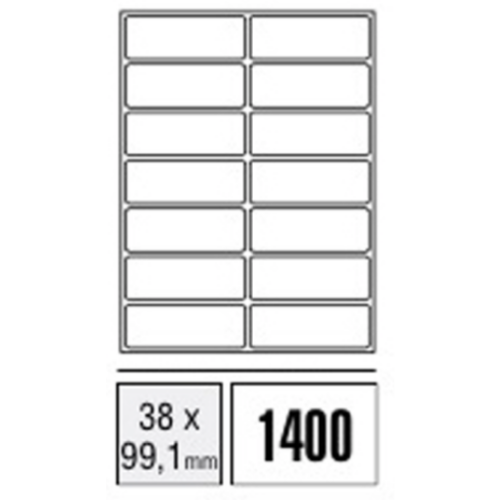 Labels - Computer Labels - 38 x 99,1mm (Packet x100 sheets)