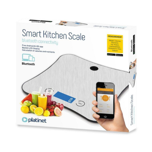 Platinet Smart Nutrition Kitchen Scale Stainless Steel w/Bluetooth