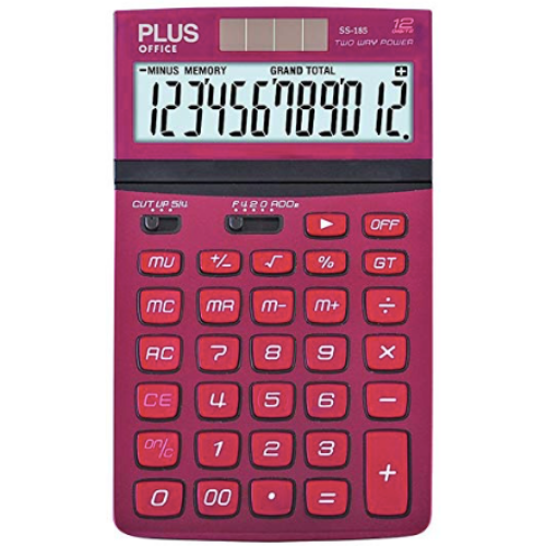 Calculators - 12 Digits - Moveable Visor - (Plus Office SS-185)