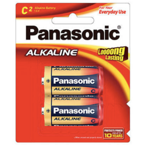 Batteries - C - Panasonic Alkaline (Pack of 2)