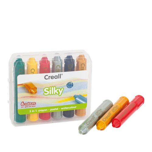 Crayons - Silky 3 in 1 crayon / pastel / watercolour set (x6 colours) - Creall