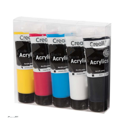 Paint - Acrylics - Studio Acrylics Set - 120ml - Primary Colours - Creall